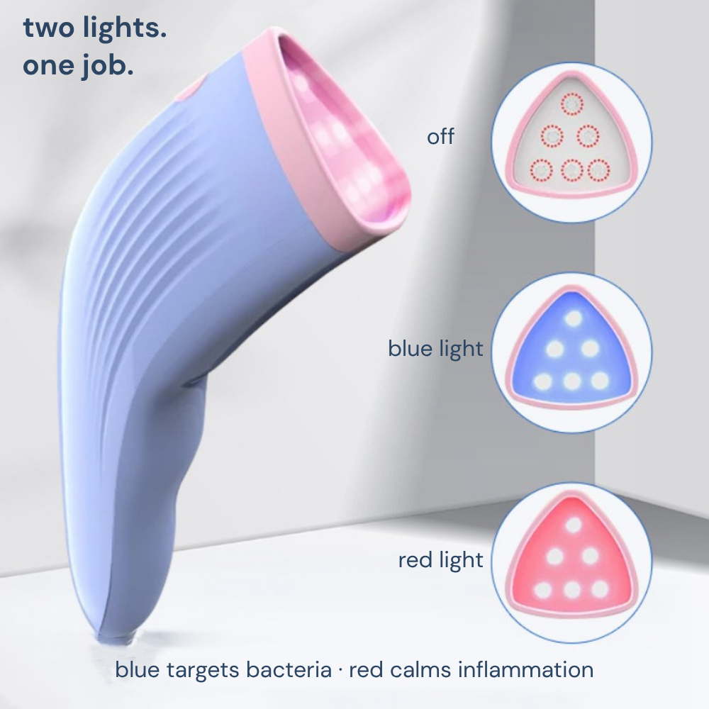 3-minute blue + red light acne spot treatment